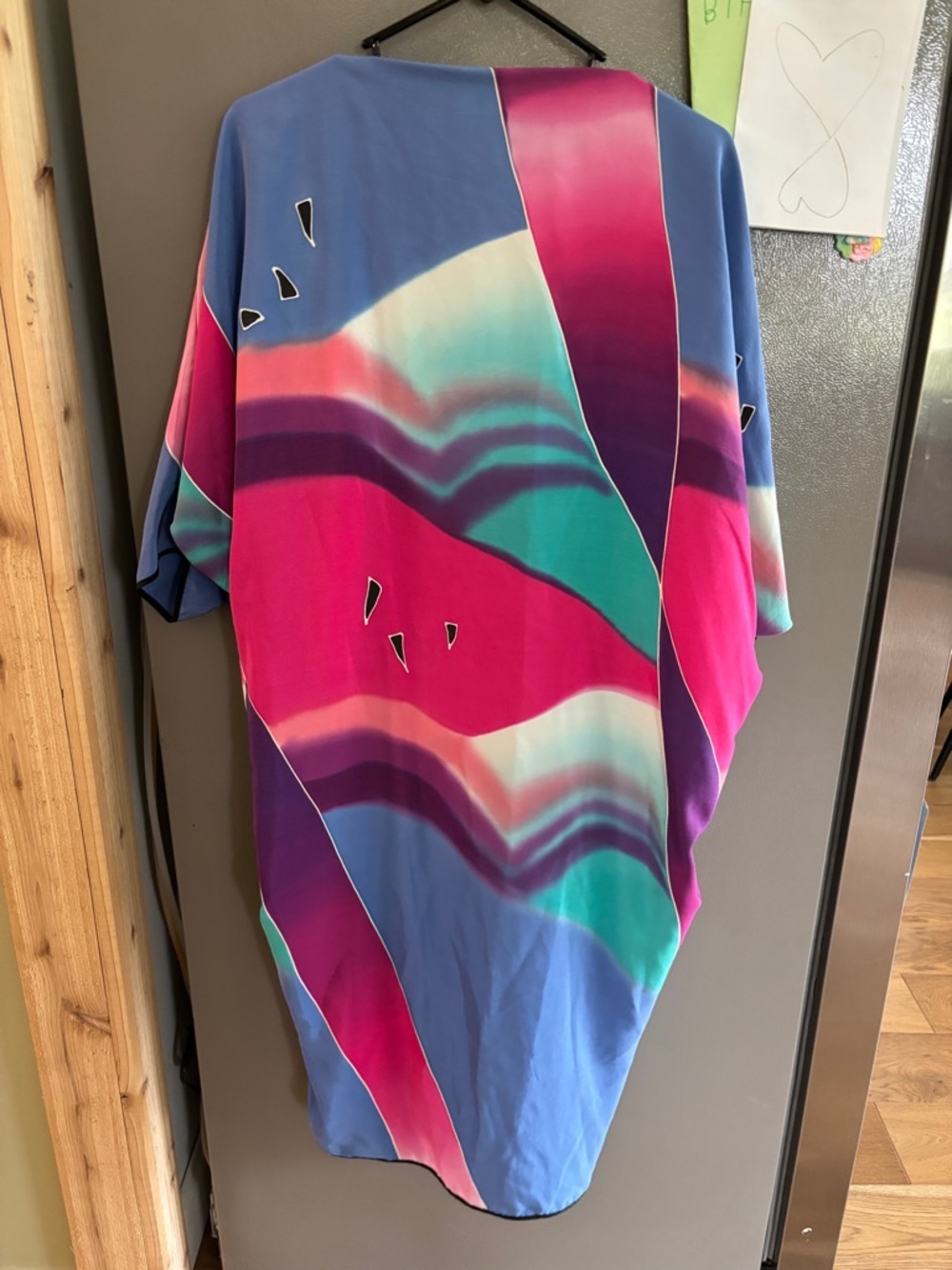 VTG 100% silk long cape cardigan by s. Ryan designs